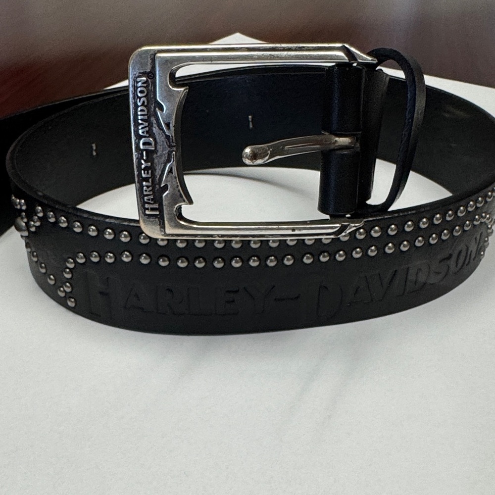 Harley-Davidson Black Studded Leather Belt